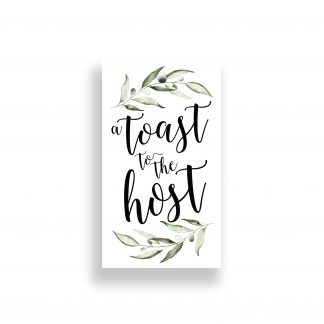 toast to the host gift wine tag